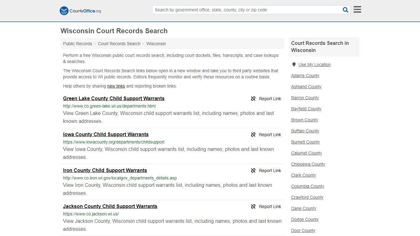 Court Records Search - Wisconsin (Adoptions, Criminal, Child Support ...